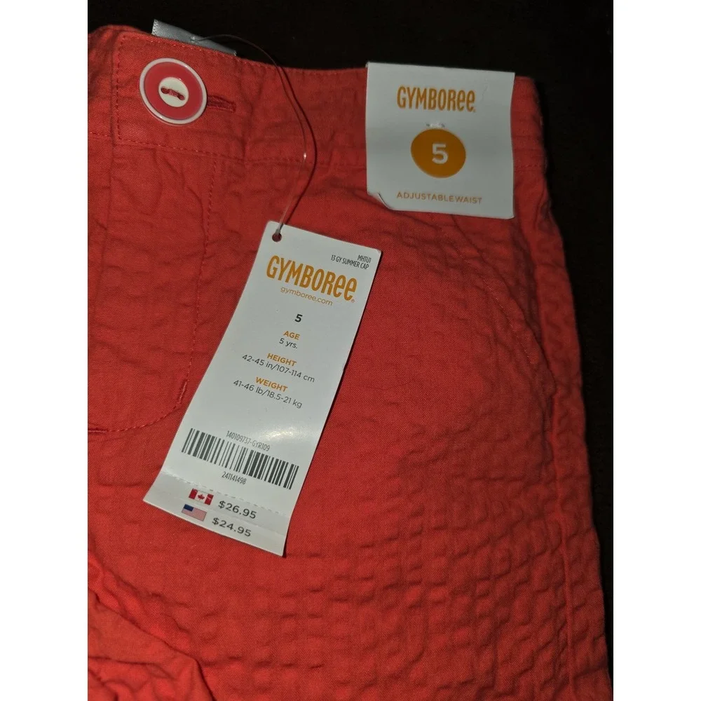 Gymboree‎ preppy peach sweet peach croquet club top and shorts size 5 nwt